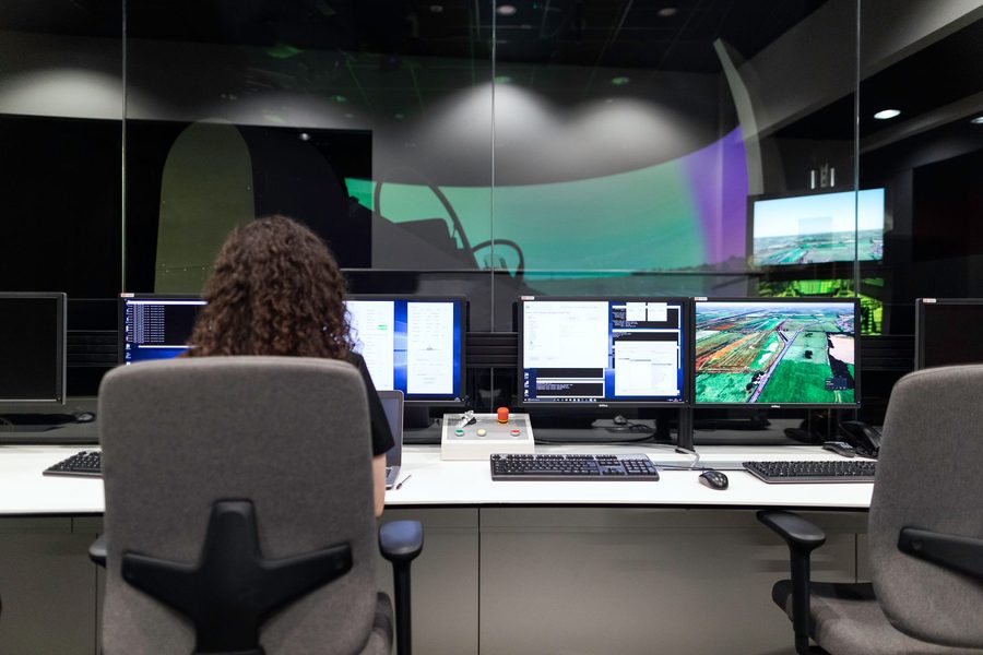 Engineer at a security operations workstation